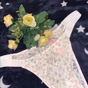 New Victoria secret white thong lace underwear